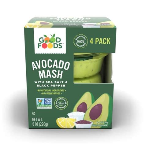 Avocado Mash - 4 Pack | Avocado Spread | Good Foods