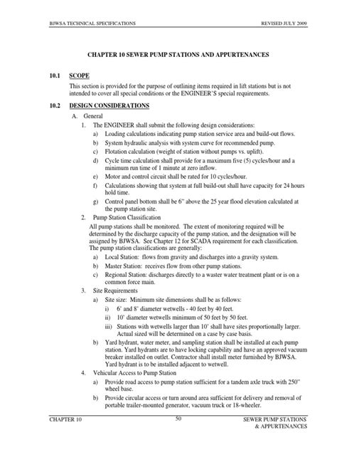 Sewer Pump Stations and Appurtenances | PDF | Pumping Station | Pump