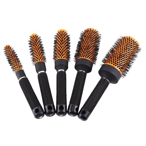 1PCs Orange Spiral Professional Ceramic Round Roller Comb Hair Brush Curly Hair Comb ...