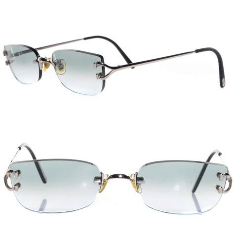 CARTIER Rimless Gradient Sunglasses 135 88051 | FASHIONPHILE