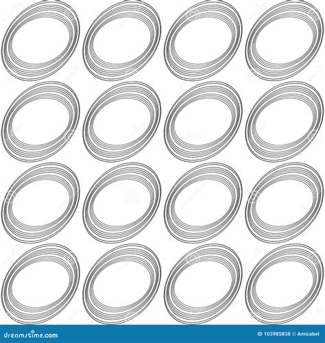 Design Seamless Monochrome Ellipse Pattern Stock Vector - Illustration ...