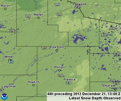 Park Falls, WI 54552 Area Snow Depth | Park, Snow, Fall