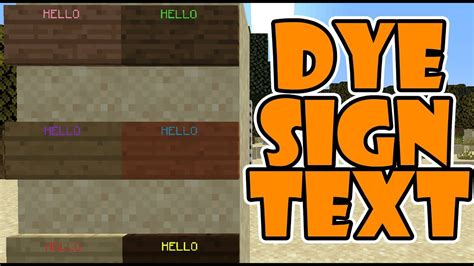 Minecraft 18w44a Snapshot: How To Dye Text on Signs - YouTube