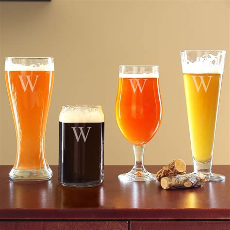 Personalized 4 Piece Specialty Beer Glass Set | Wayfair