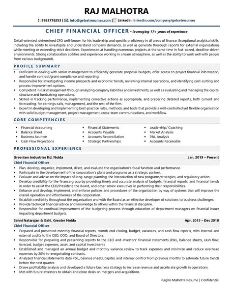 Chief Financial Officer Resume Examples Guide For 2023, 60% OFF