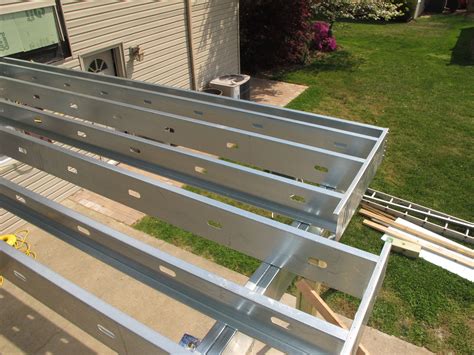 Metal deck joists | Wood deck, Steel deck, Diy deck