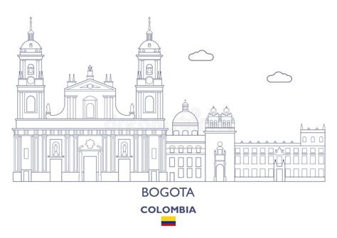 Bogota Skyline Distrito Capital Colombia a Vector Stock Vector - Illustration of america ...