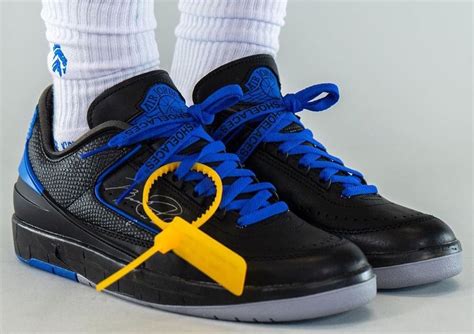 Off-White x Air Jordan 2 Low Black Blue DJ4375-004 Release Date - SBD