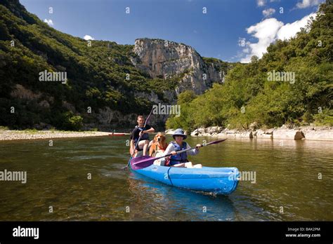 France, Ardeche, canoeing on the Ardeche River Stock Photo - Alamy