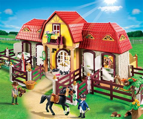 Playmobil Pony Ranch - Large Horse Farm with Paddock