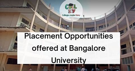 Placement Opportunities offered at Bangalore University