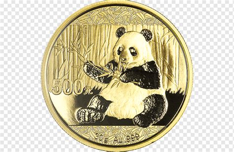 Gold coin Chinese Gold Panda Giant panda, Coin, gold Coin, carnivoran, bullion png | PNGWing