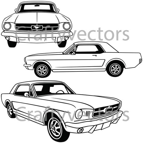 Ford Mustang 1964 Vector File - Etsy | Ford mustang 1964, Mustang 1964, Ford mustang