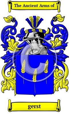 Gerst Name Meaning, Family History, Family Crest & Coats of Arms