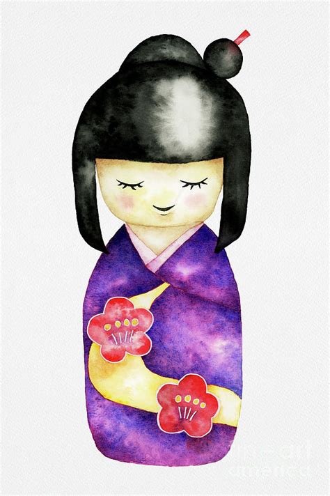 Kokeshi Painting by NamiBear