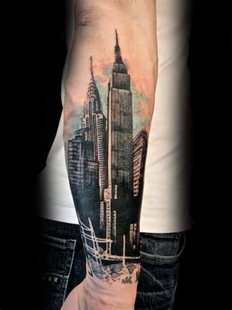 30 Los Angeles Skyline Tattoo Designs For Men - Southern California Ink Ideas