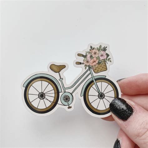 Floral Bicycle Sticker, 2020