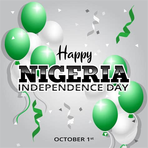 Celebration Nigeria independence day background with ballons and ...