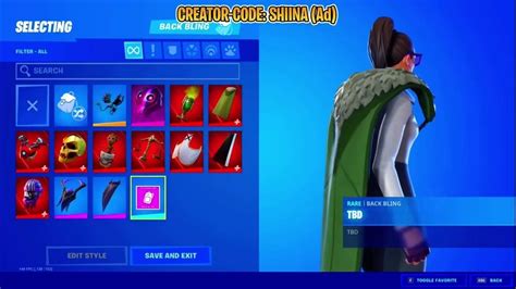 Fortnite TBD Doom’s Cowl Back Bling showcase - YouTube