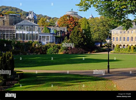 The Pavilion Gardens in The spa town of Buxton, Derbyshire Stock Photo ...