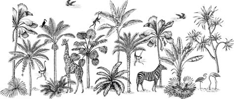 Wallpaper Mural - Tropical animal jungle - Photo Wallpaper