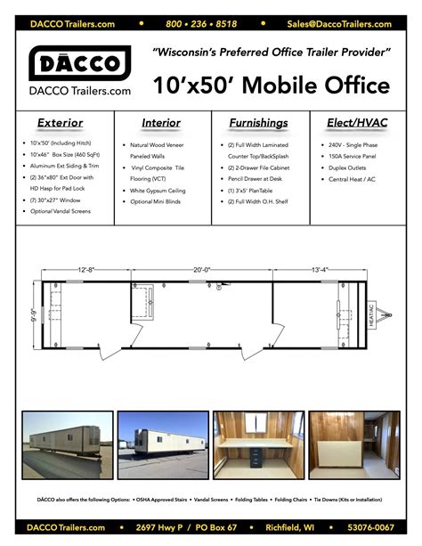 Office Trailers Floor Plans - DACCO Trailers