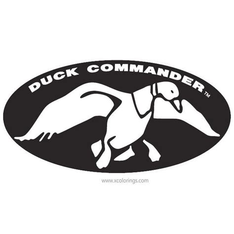 Duck Dynasty Coloring Pages Duck Commander Logo Black and White - XColorings.com | Black and ...