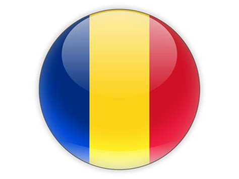 Round icon. Illustration of flag of Romania