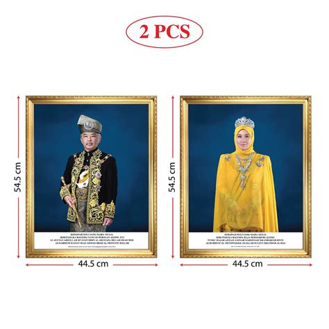 Bingkai Potret Agong Dan Permaisuri Malaysia | Shopee Malaysia