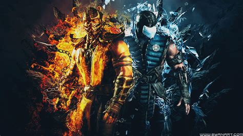 Mortal Kombat Scorpion Vs Sub Zero Drawings