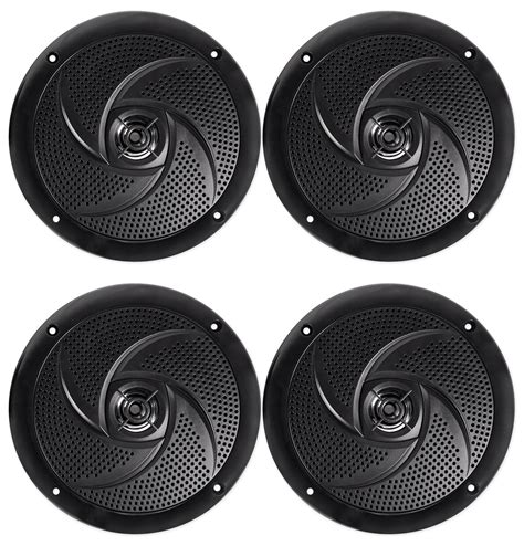 (4) Rockville RSM65B 6.5" 640 Watt Waterproof Shallow Slim Marine Boat Speakers - Walmart.com