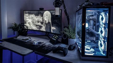 Nature meets machine in this bright and tidy PC gaming setup