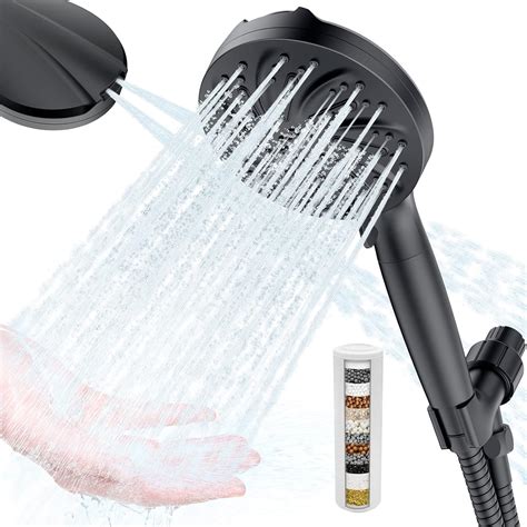 High Pressure Shower Head with Handheld - Filtered Shower Head with Pause and Jet 𝟏𝟎 Modes ...