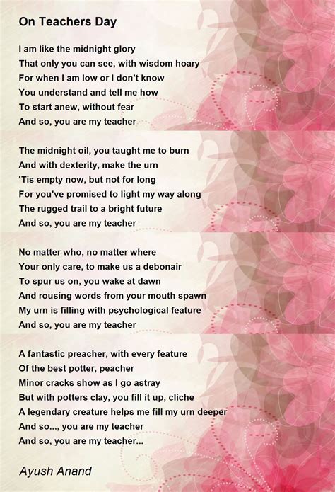 Teachers Day Poems