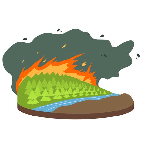 Wildfire cartoon vector illustration 2981873 Vector Art at Vecteezy