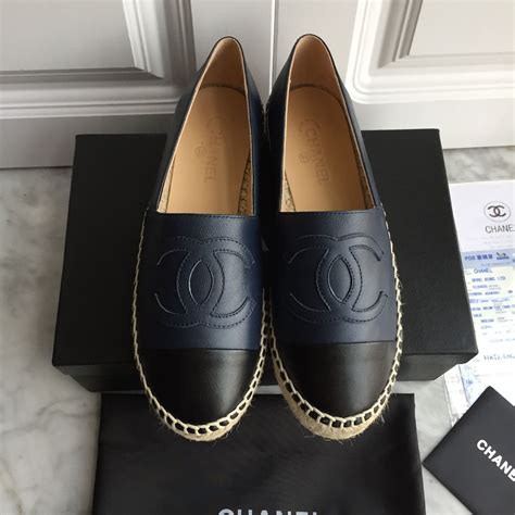 Chanel woman shoes classic espadrilles | Leather shoes woman, Leather espadrilles, Chanel ...