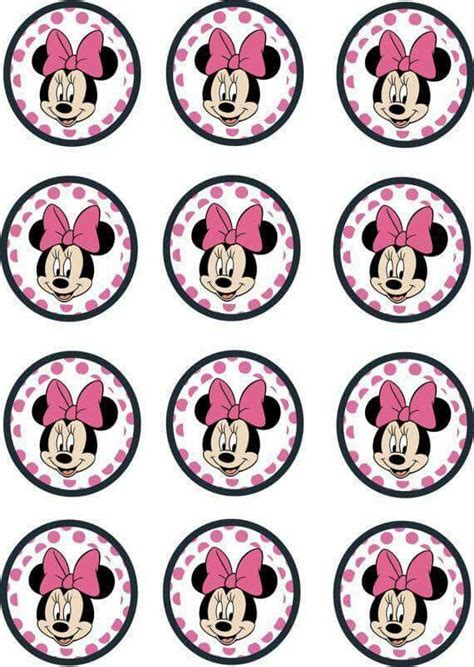 Pin by Ana Lidia on Transfer para gelatinas | Minnie mouse cupcake toppers, Minnie mouse ...