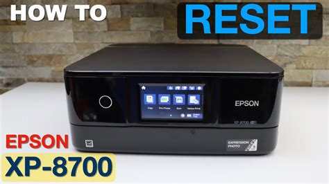 Epson XP 8700 Printer Reset To Factory Defaults. - YouTube