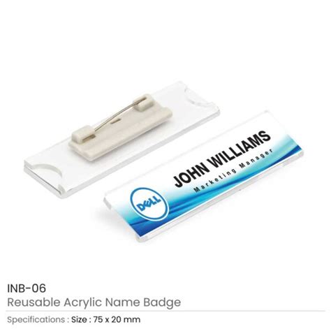 Reusable Acrylic Name Badges | Magic Trading Company -MTC