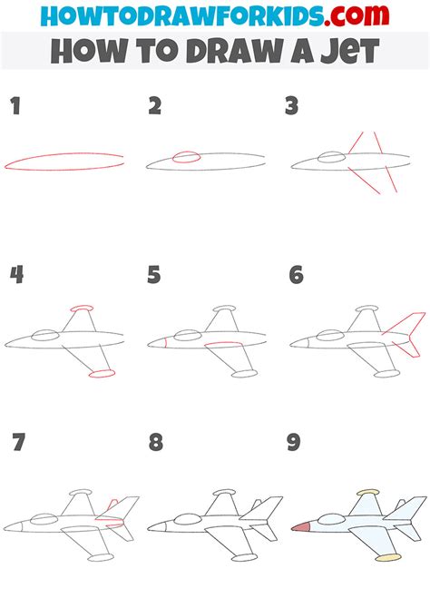 How to Draw a Jet - Easy Drawing Tutorial For Kids