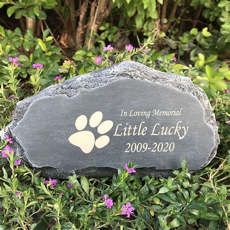 Personalized Pet Memorial Stone Pet Grave Marker Garden Stone | Etsy