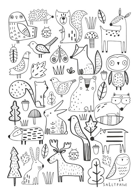 A4 Animal Colouring Page Coloring Page Childrens Colouring | Etsy ...