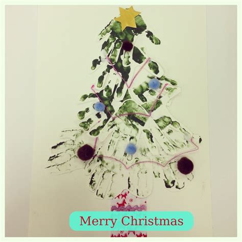 Hand print christmas card | Print christmas card, Card making, Christmas cards