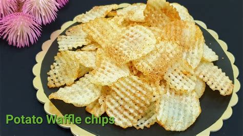 Potato Waffle chips Recipe | Potato Waffle fries | Aloo chips | Crispy Potato fries - YouTube