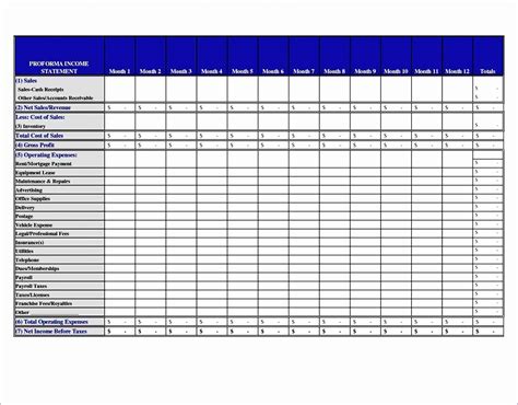 income statement worksheet - Image John