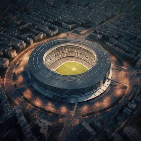 Premium AI Image | Beautiful aerial view of stadium background wallpaper