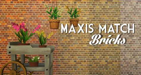 My Sims 4 Blog: Maxis Match Brick Wallpaper by GregariousGnomes