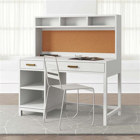 Kids Parke White Desk and Hutch | Crate & Kids