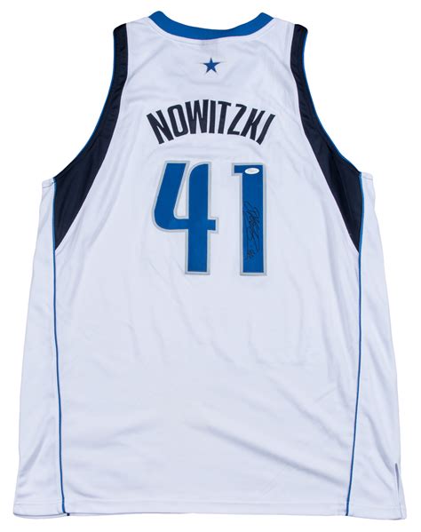 Lot Detail - Dirk Nowitzki Signed Dallas Mavericks Home Jersey (JSA)