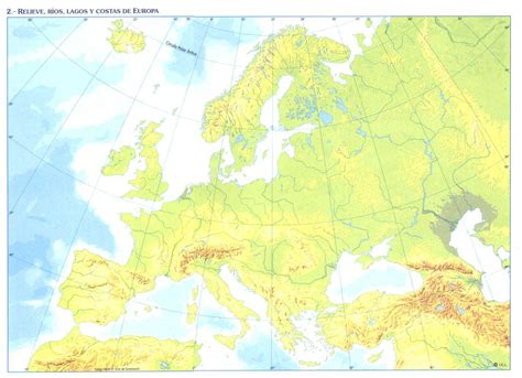 Geografia i Història: Treball dels mapes físics d'Europa i Espanya